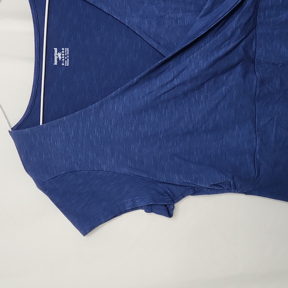 Horny Toad (Toad & Company) Womens Dress XL Blue Cotton V-neck Short Sleeve Knee - Picture 2 of 7